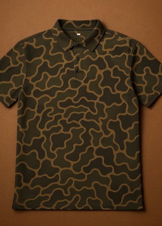 Camo Golf Polo Moisture Wicking | Brews & Bunkers